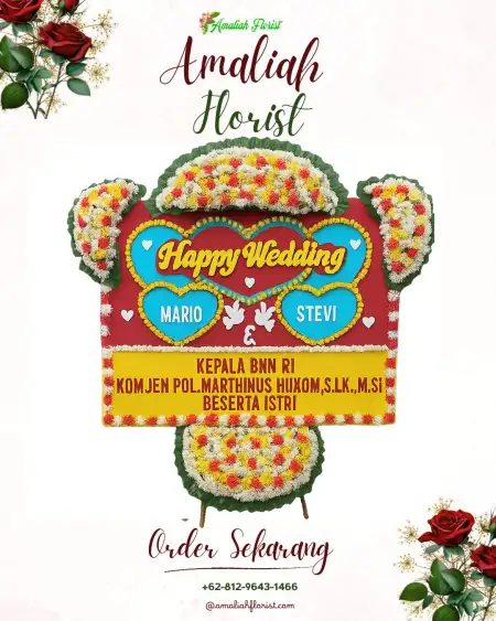 Papan Bunga Pernikahan Akedotilou